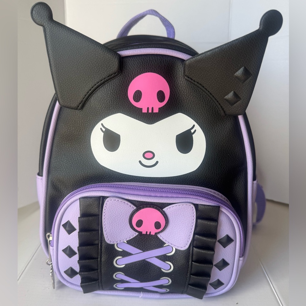Sanrio Kuromi Mini Backpack Purple Kawaii Bag Hello Kitty